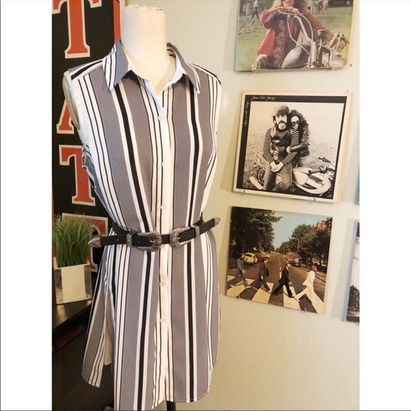 Joan Vass Tops - Joan Vass Button Down Tunic